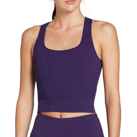 DSG Women's Momentum Seamless Cropped Tank Top Magenta Size S - Picture 2 of 10